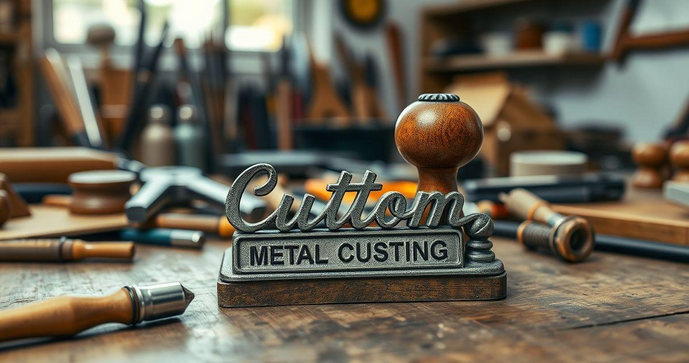 Carimbo de metal personalizado para empresas e artesãos
